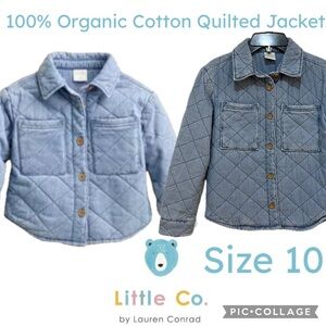 Little Co. by Lauren Conrad 100% Organic Quilted Jacket Kids Unisex Size 10